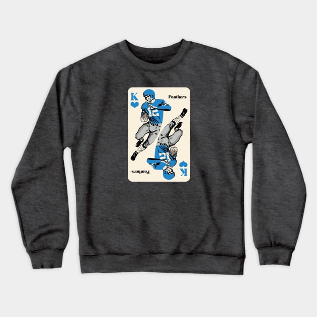 Carolina Panthers King of Hearts Crewneck Sweatshirt by Rad Love